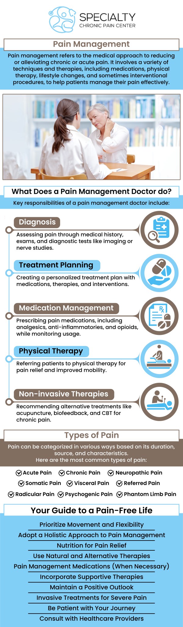 Common questions asked by patients: What are pain management injections? What conditions can benefit from injections? What are the types of pain management injections? Which injection is best for pain relief? What type of pain management injections will benefit me? How much do pain management injections cost? 
Pain management injections are an effective solution to target and relieve chronic pain by delivering medication directly to the source of discomfort. These injections help reduce inflammation and improve mobility for conditions like arthritis, back pain, and nerve issues. At Specialty Chronic Pain Center, Dr. Ayokunle Fatade provides personalized pain management treatments to help patients achieve long-term relief. For more information, contact us today or schedule an appointment online. We are conveniently located at 1599 NW 9th Ave, Suite 4, Boca Raton, FL 33486. We serve patients from Boca Raton FL, Highland Beach FL, Lighthouse Point FL, Kings Point FL, Delray Beach FL, Deerfield Beach FL, Boynton Beach FL, and surrounding areas.